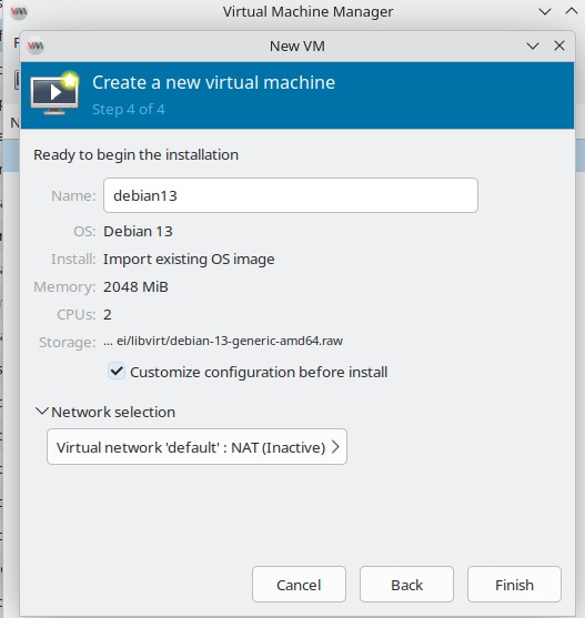 create new virtual macihine